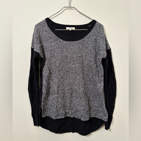 💁🏻‍♀️MADEWELL💁🏻‍♀️ Chronicle Knit Crewneck Sweater High-Low Hem Size Small - Picture 2 of 7